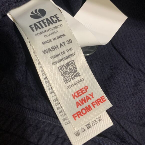 BOGO FREE! FAT FACE DORSET Womens Cotton/Elastane Chino Shorts Navy Blue Sz 4 - Picture 11 of 12